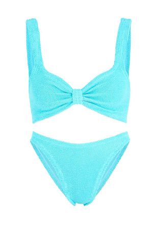 Hunza G Bonnie Crinkle Bikini - Aqua - One Size
