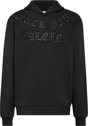 Philipp Plein Hooded Sweatshirt Gothic - Heren - Hoodies - Zwart - 2XL - Katoen - Hoodies & sweatvesten