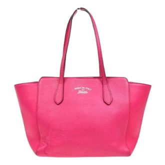 Gucci Pre-owned Tote Bags, female, Pink, Size: ONE SIZE Pre-owned Swing tote