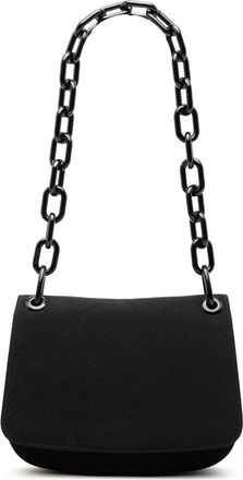Prada Pre-owned Womens Canvas Lucite Chain Shoulder Bag - Black Textile - One Size