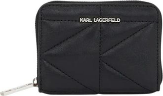 Karl Lagerfeld Accessoires, Dames, Zwart, ONE Size, Leer, Small Wallet