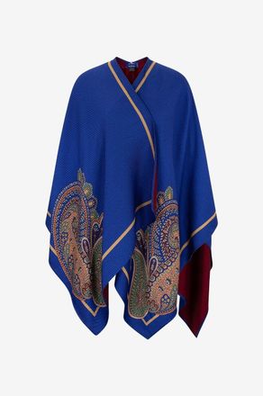 Etro Cape aus Wolle und Modal mit Paisley-Print ETRO x BONG&Eacute;NIE