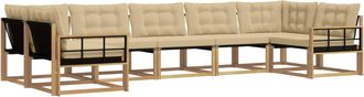 vidaXL Vidaxl Conjunto De Sof&aacute;s De Exterior 7 Uds. Y Beige