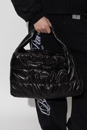 Balenciaga Handbag With Logo Patch, Mens, Black