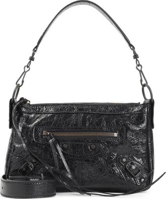 Balenciaga Shoulder Bags, female, Black, Size: ONE SIZE Le City Moto Shoulder Bag