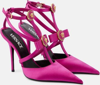 Versace Gianni bow-detail satin pumps