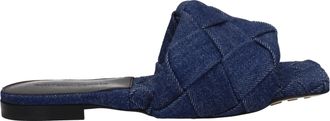 Bottega Veneta Lido Damess Slippers en klompen Blauw/denimstof