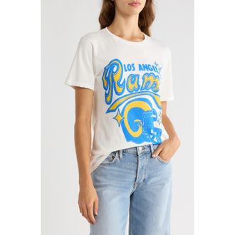 Junk Food Rams Street Art Graphic T-Shirt in Vintage White at Nordstrom Rack, Size Large