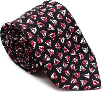 Prada Sailing Boat Silk Tie