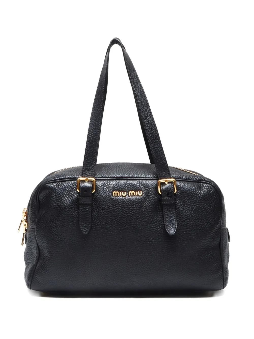 Miu ミュウ ショルダーバッグ ブラック系 レザー レディース