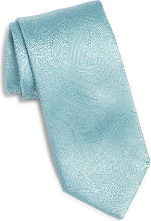 Canali Paisley Silk Tie in Light Blue at Nordstrom