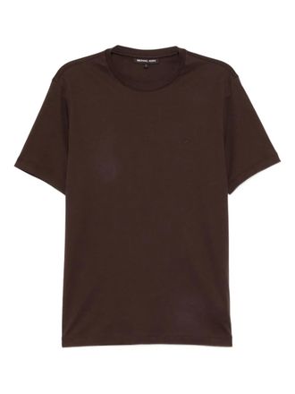 Michael Kors logo-embroidered T-shirt - men - Cotton - 3XL - Brown