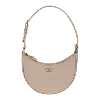 Valentino Garavani Shoulder Bags, female, Beige, Size: ONE SIZE VLogo Signature Mini Hobo Bag