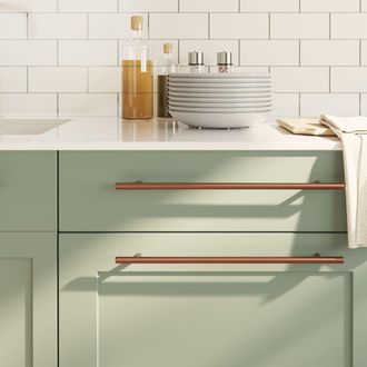 Berkfield Home Cabinet Handles 20 pcs Bronze 320 mm Stainless Steel in Brown