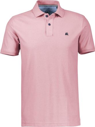Lerros Poloshirt LERROS, Herren, Gr. XXL, vivid rose, Single Jersey, Obermaterial: 60% Baumwolle, 40% Polyester, unifarben, normal h&uuml;ftbedeckend, Rundhals, S