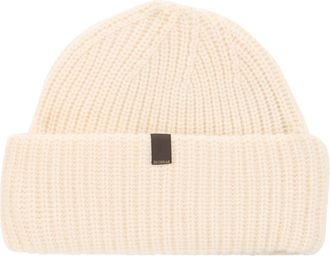 Slowear Muts met onderscheidend detail - Heren - Hoeden - Beige - ONE Size - Kasjmier - Accessoires