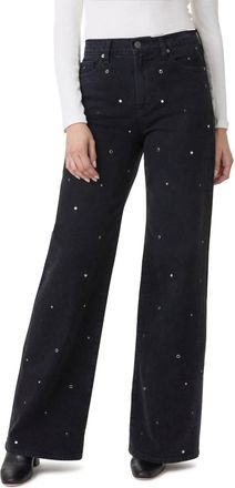 Habitual Denver Wide Leg Grommet Jeans In Black