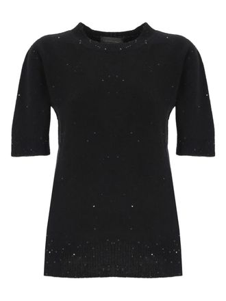 Lorena Antoniazzi sequin-embellishment sweater - Black