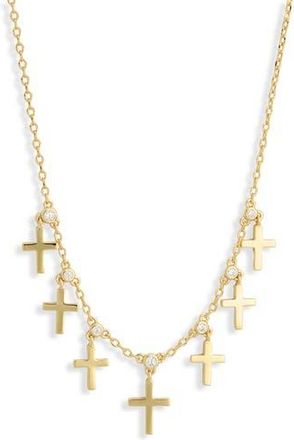 Electric Picks Heaven Sent Cross Charm Necklace in Gold at Nordstrom Rack