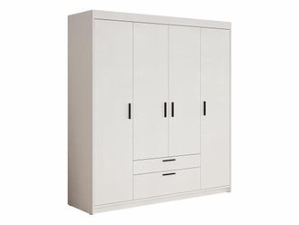 Mirjan24 Mobilier1 - Armario Novduni 107, Blanco, 191x176x53cm, Puertas De Armario: Con Bisagras, N&uacute;mero De Estantes: 0