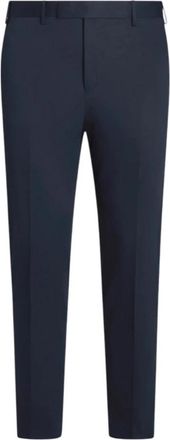 Pantaloni Torino Navy Slim Fit Stretch Satin Broek - Heren - Nette broeken - Blauw - 2XL - Katoen - Broeken