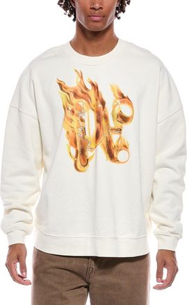 Palm Angels Burning Monogram Crewneck Sweatshirt