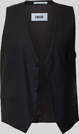 Cinque Weste mit V-Ausschnitt und Knopfleiste Modell Totti in Black, Gr&ouml;&szlig;e 44