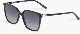 Tommy Hilfiger Womens Cat-Eye Acetate Sunglasses - Black