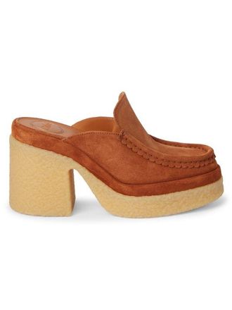 Chloé Tan Jamie Suede Mules Size 40
