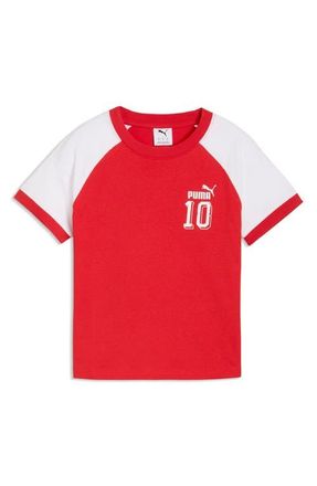 Puma Future Archive Slim Colorblock Cotton T-Shirt in For All Time Red at Nordstrom, Size X-Large