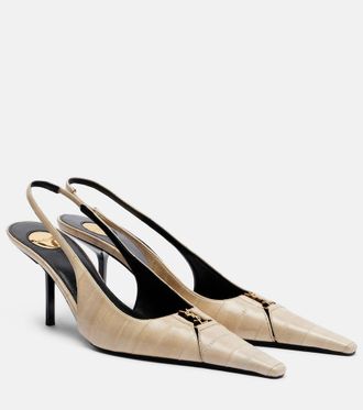 Saint Laurent Salones destalonados Babylone de piel