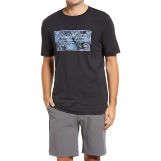 Travis Mathew New Leaf Cotton Graphic Tee in Black at Nordstrom, Size X-Large