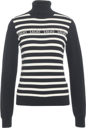 Liu Jo Turtleneck Sweater With Logo Print