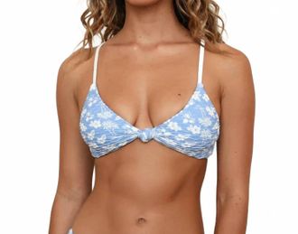 Dippin' Daisy's Swimwear Zen Knotted Triangle Bikini Top In Ocean Spray