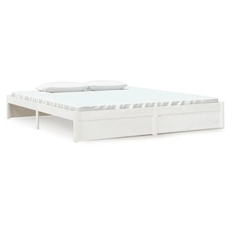 Berkfield Home Bed Frame White Solid Wood 180x200 cm Super King Size