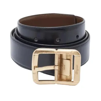 Ferragamo Pre-owned Belts, male, Black, Size: ONE SIZE Pre-owned Reversible Leather Belt
