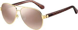 Kate Spade New York Geneva/S EYR/NQ Womens Sunglasses Gold Size 59