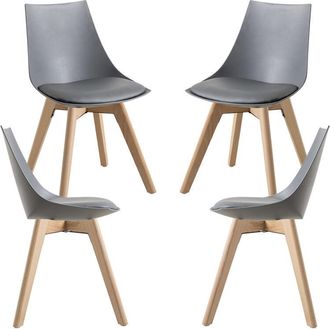Regalos Miguel Regalos Miguel - Packs Sillas Comedor - Pack 4 Sillas Blok - Gris oscuro