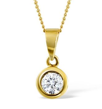The Diamond Store Certified Diamond 0.70CT Emily 18K Gold Pendant Necklace G/SI2
