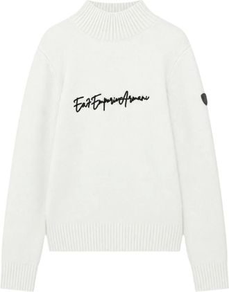 Emporio Armani Maglione a collo alto Regular Fit - - Knitwear - Donna - Bianco - M