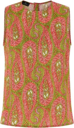 Etro Multicolor Paisley Foliage top