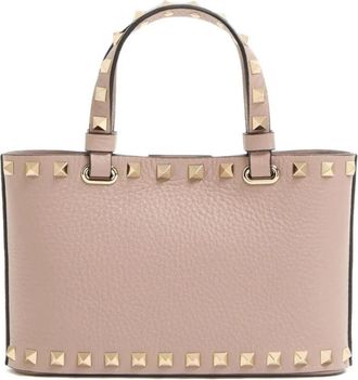 Valentino Garavani Rockstud Mini Shopping Bag - Dames - Shoppers - Beige - ONE Size - Leer - Tassen