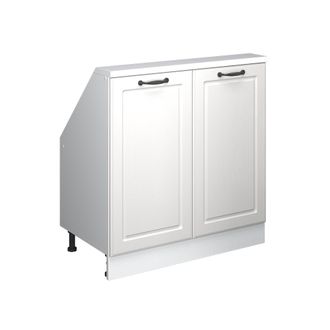 Vicco Armario De Cocina Para Techo Inclinado R-line, Casa De Campo Blanca/blanca, 80 Cm Con 2 Puertas, Vicco