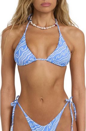 Billabong More Than Waves Multifit Triangle Bikini Top in Tidal Blue at Nordstrom, Size Large