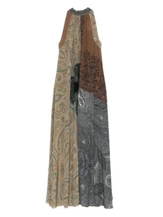 Pierre-Louis Mascia Maxi Dress With Paisley And Floral Patchwork Design