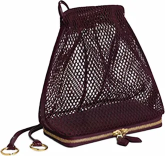 Alaia Womens Drawstring Bag Le Pochon Burgundy Polyamide Shoulder