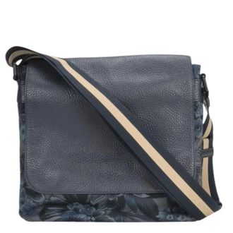 Coach Pre-owned Cross Body Bags, male, Blue, Size: ONE SIZE Pre-owned Canvas Shoulder Bag