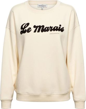 &Co Woman Le Marais Sweater - Dames - Sweatshirts - Beige - XS - Katoen - Hoodies & sweatvesten