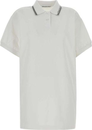 Alexander Wang Relaxed Polo Katoenen Minijurk - Dames - Korte kleedjes - Wit - S - Katoen - Kleedjes