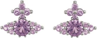 Vivienne Westwood Feodorita Crystal-embellished orb Stud Earrings - Purple - One Size